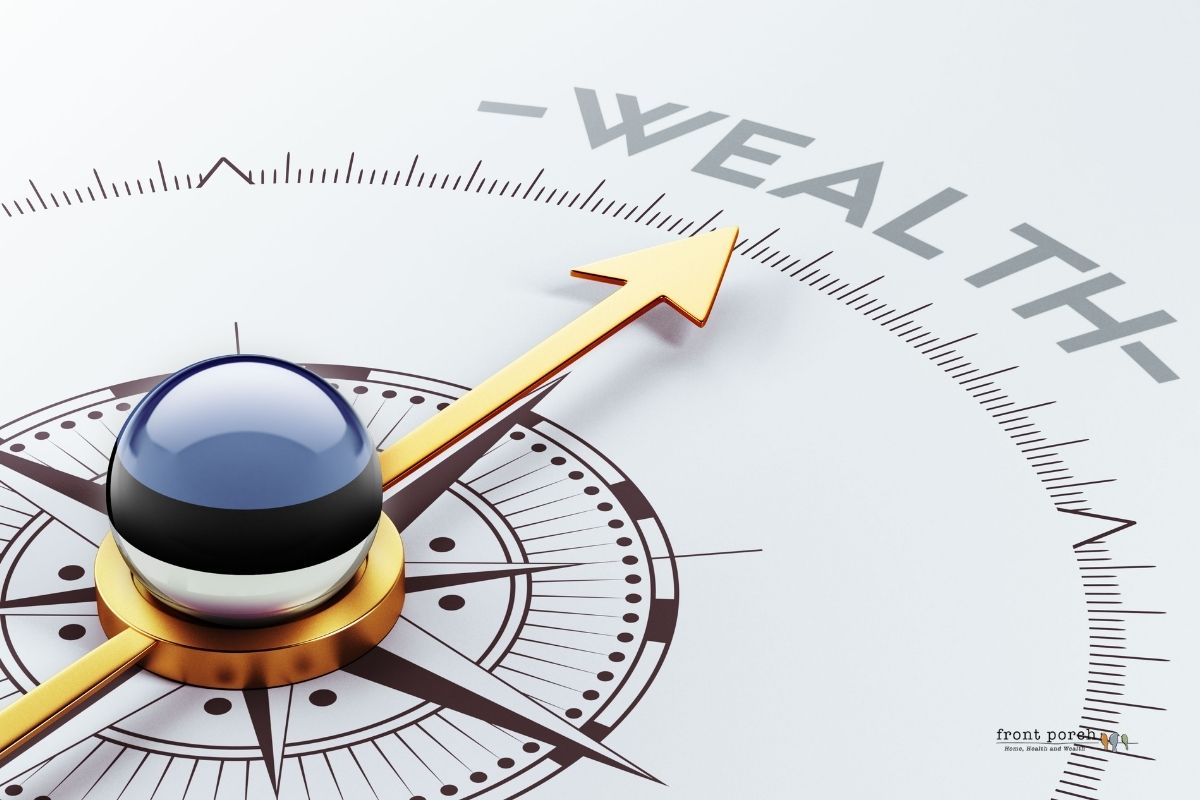 compass pointing to wealth